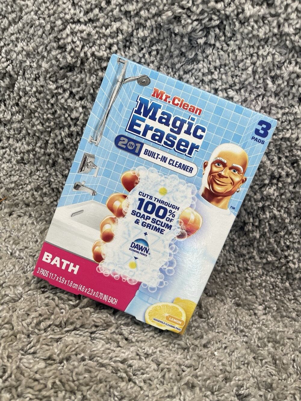 Mr Clean Magic Eraser Sponge Febreze Lavender Scent BATH Bathroom Cleaner 3 CT